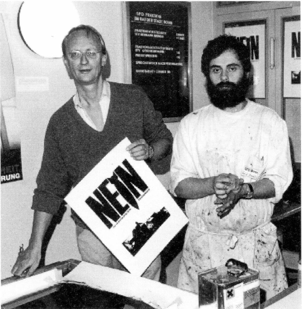 Mit Gerhard Steidl 1983 in Bonn. Foto Franz Fischer